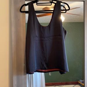 Reversible silk tank top